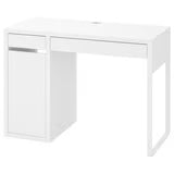 MICKE Desk, black-brown, 105x50 cm